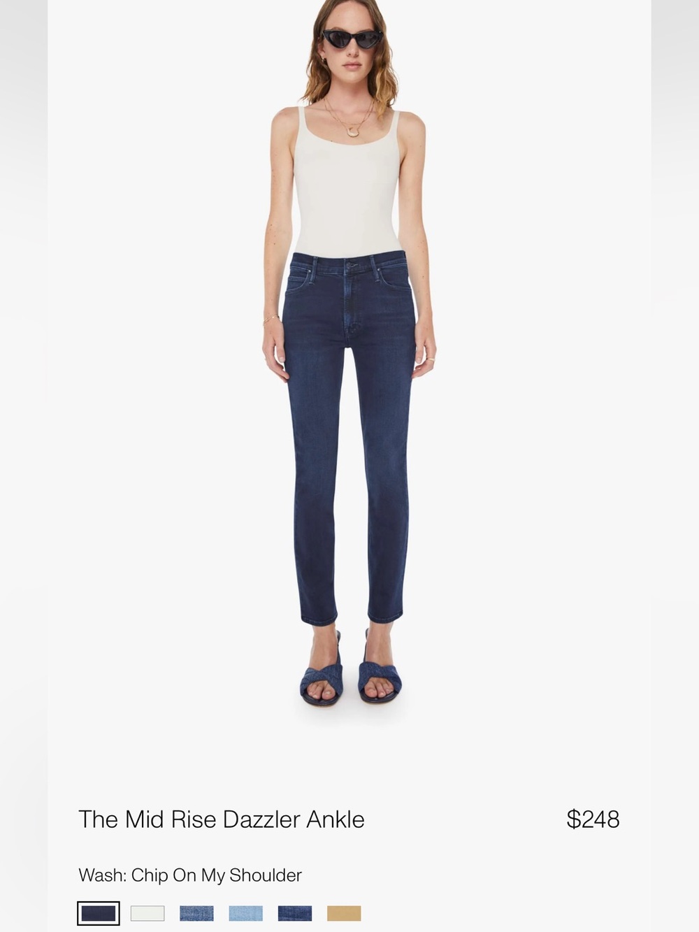 The Mid Rise Dazzler Ankle ‘Chip on my shoulder’ wash